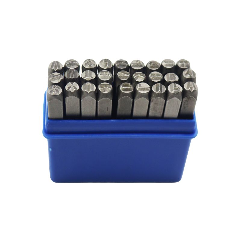 سنبه حروف تندیس مدل yp 4mm مجموعه 27 عددی