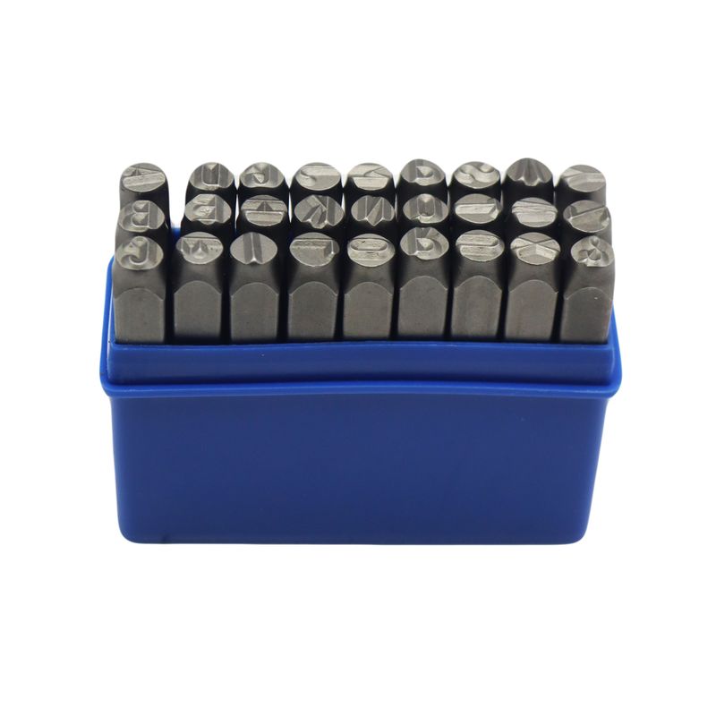 سنبه حروف تندیس مدل yp 8mm مجموعه 27 عددی