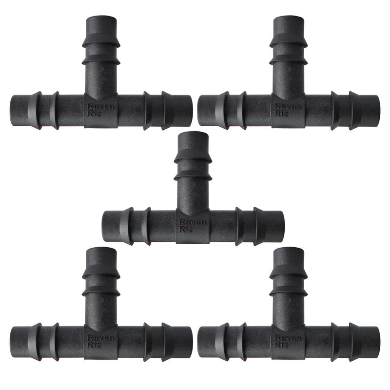 سه راهی آبیاری روان ریز مدل rr tee16mm بسته 5 عددی
