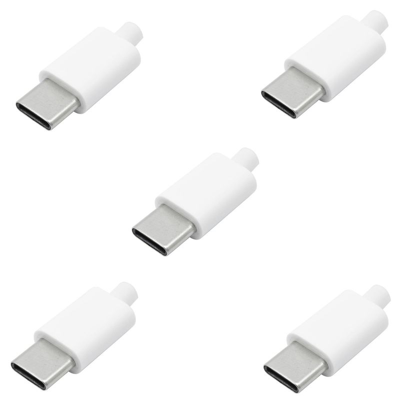 سوکت نری usb c مدل 4pin white بسته 5 عددی