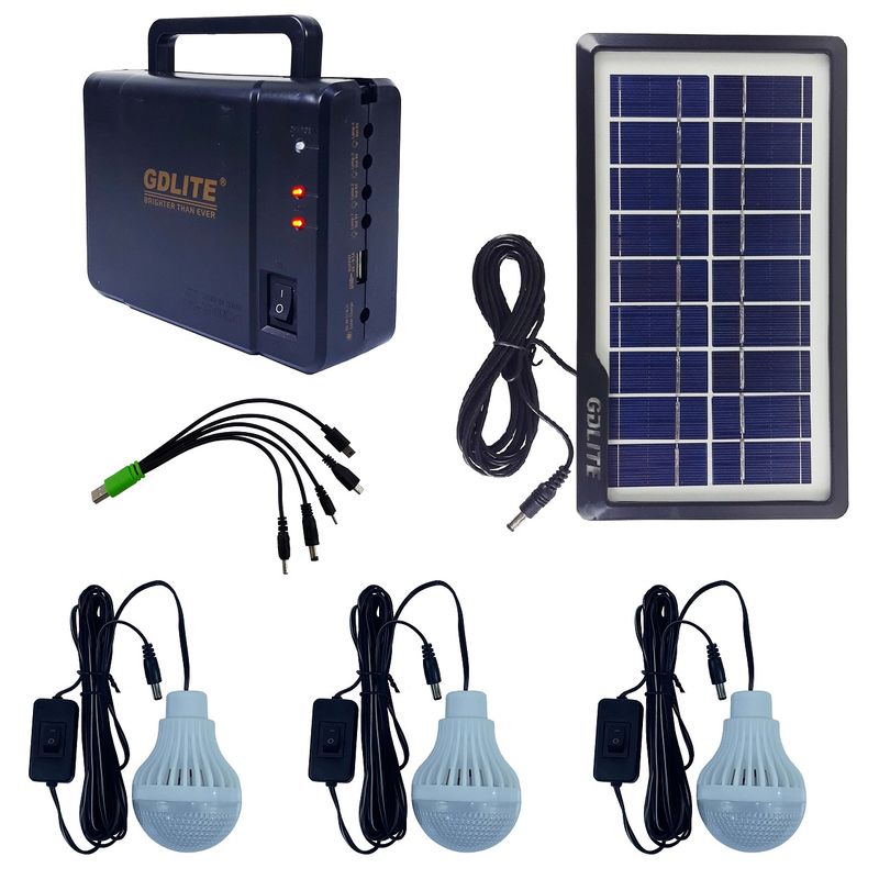 سیستم روشنایی خورشیدی جی دی لایت مدل gd 8006a