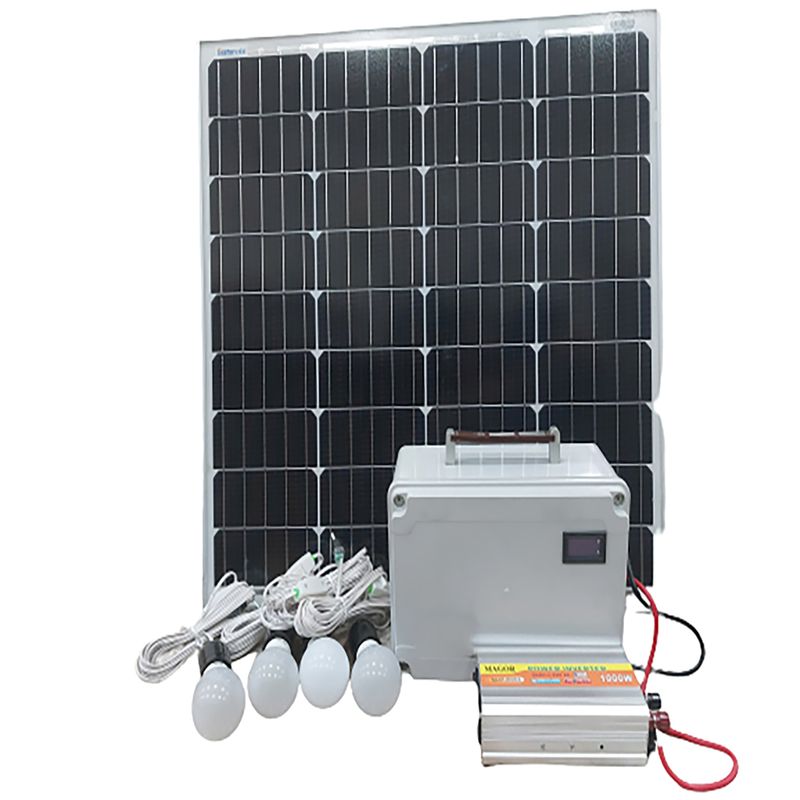 سیستم روشنایی خورشیدی لیتیومی مدل scpk 60ac 1000 ظرفیت 360 وات