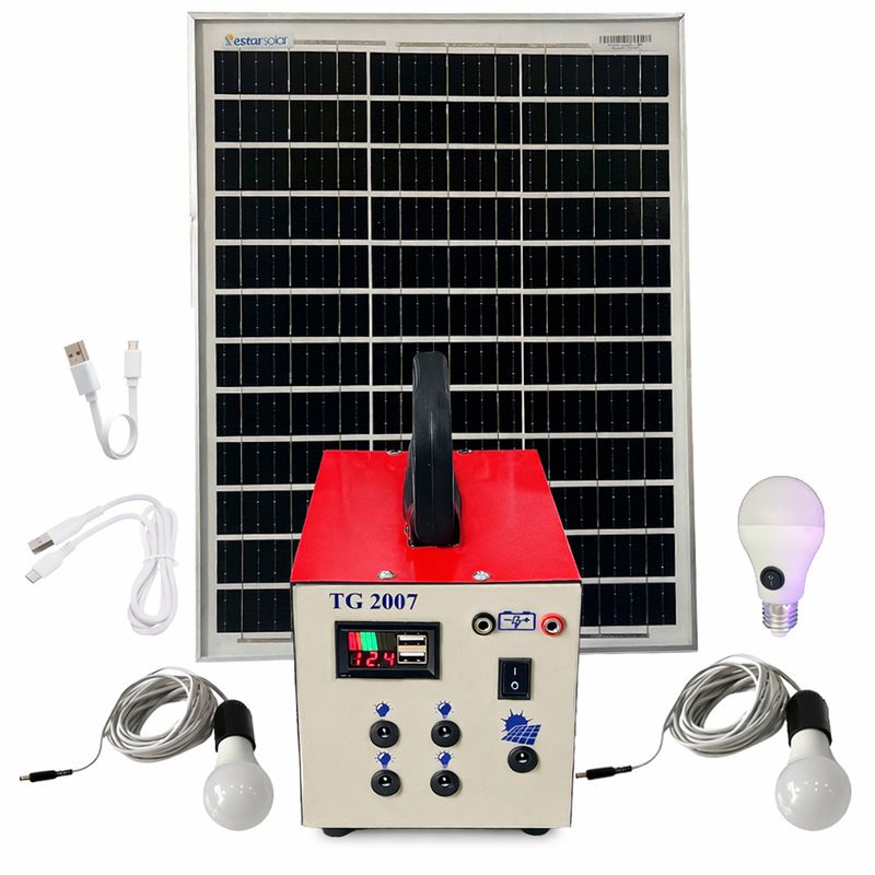 سیستم روشنایی و پاوربانک خورشیدی مدل tg2007 20w
