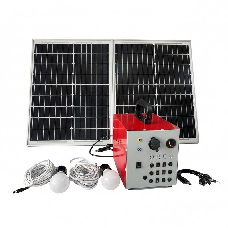 سیستم روشنایی و پاوربانک خورشیدی مدل tg6018 60w