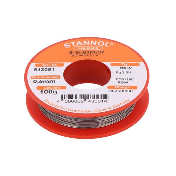 سیم لحیم استانول مدل 0.5mm   sn63pb37 وزن 100 گرم