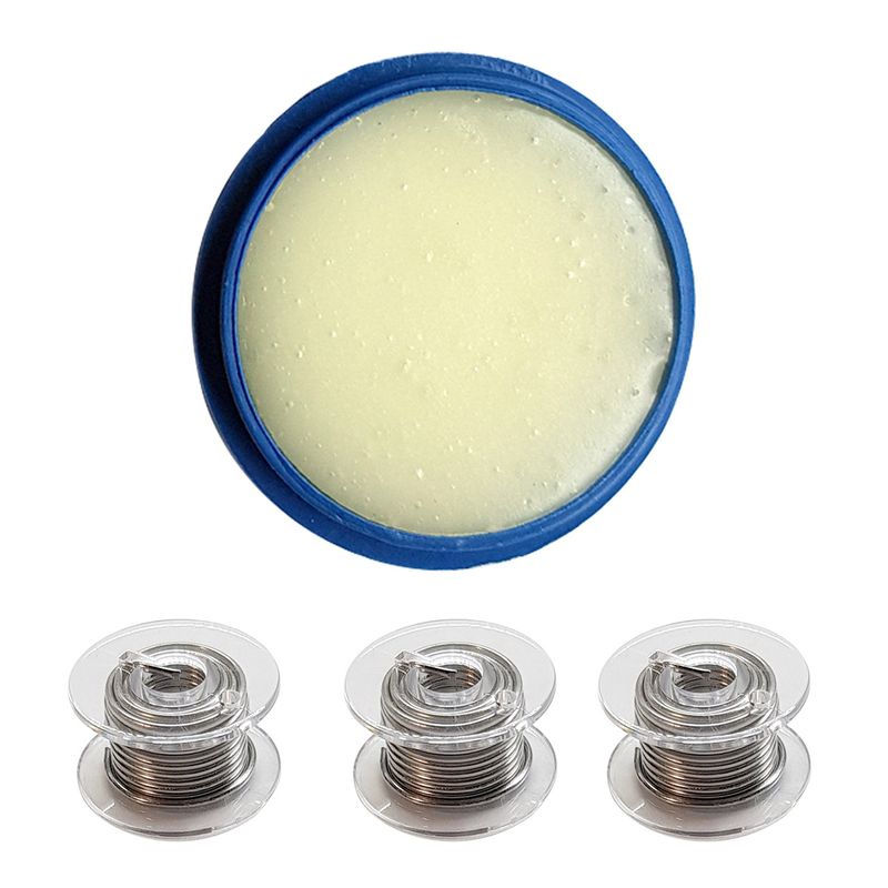 سیم لحیم مدل sl 110 بسته سه عددی به همراه روغن لحیم