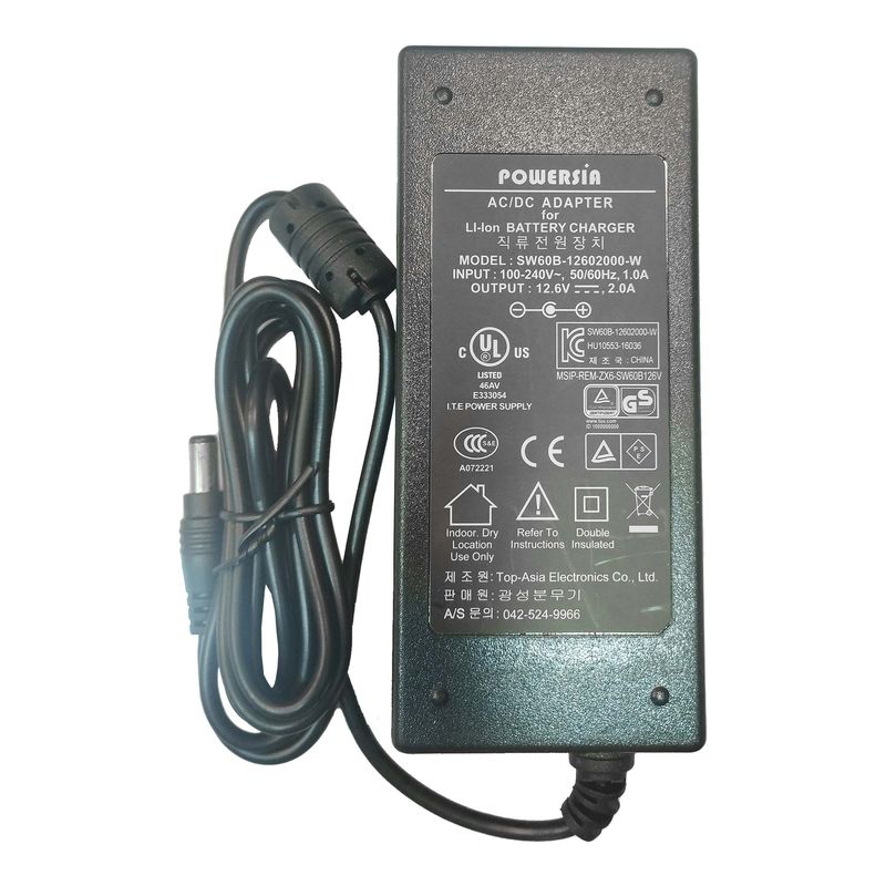 شارژر باتری لیتیومی پاورسیا مدل 3cell 12.6v 2a