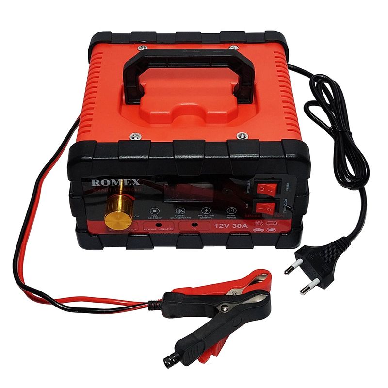 شارژر هوشمند باتری 12ولت رومکس مدل 12v30a ظرفیت 360 وات