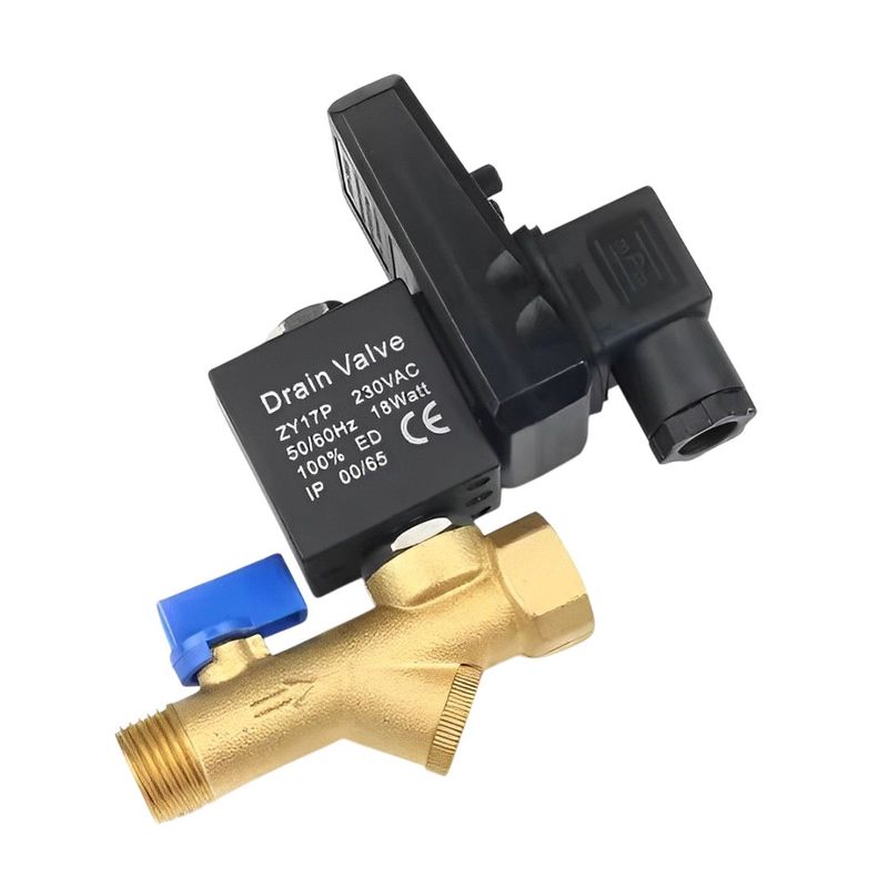 شیر برقی پنوماتیک ای اس ان مدل تایمردار opt b 1_2inch 220v