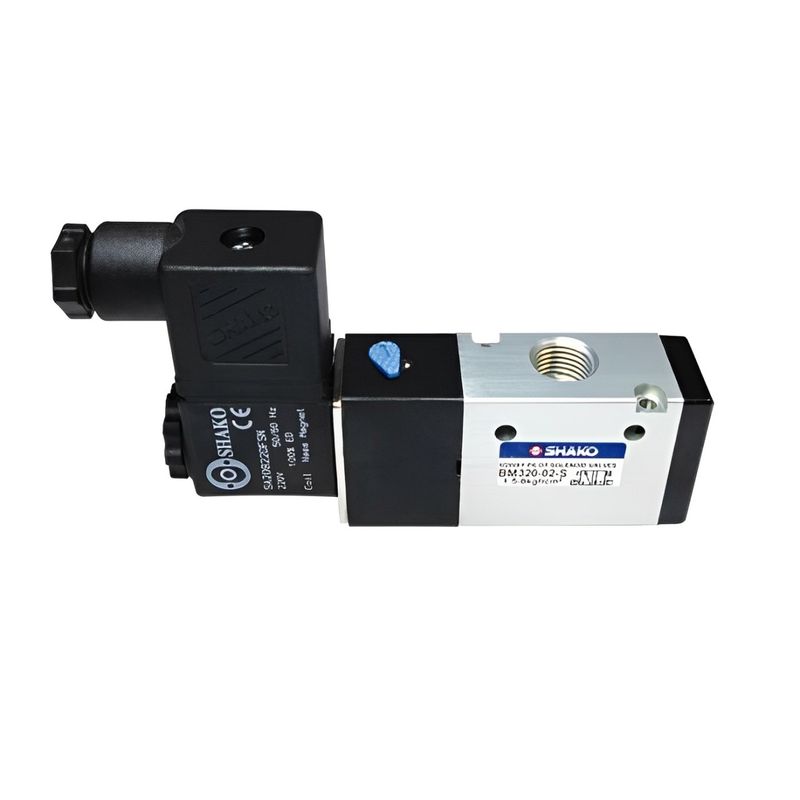 شیر برقی پنوماتیک بادی شاکو مدل bm320 02 s 3 2 1_4 220v