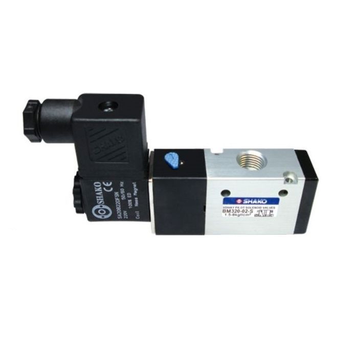 شیر برقی پنوماتیک بادی شاکو مدل bm320 02 s 3 2 1_4 24v