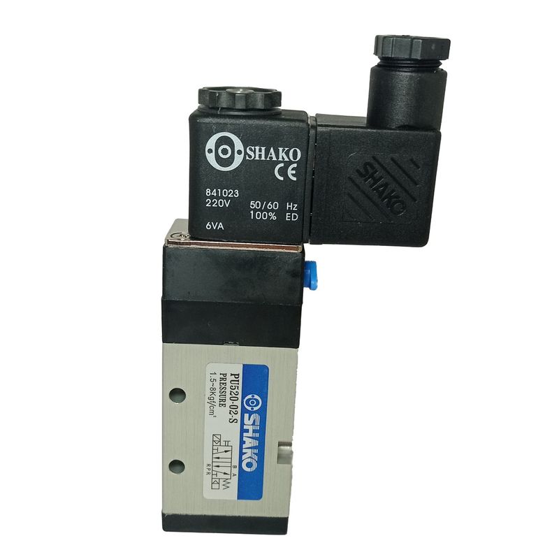 شیر برقی پنوماتیک شاکو مدل pu520 02 s 1_4 220v