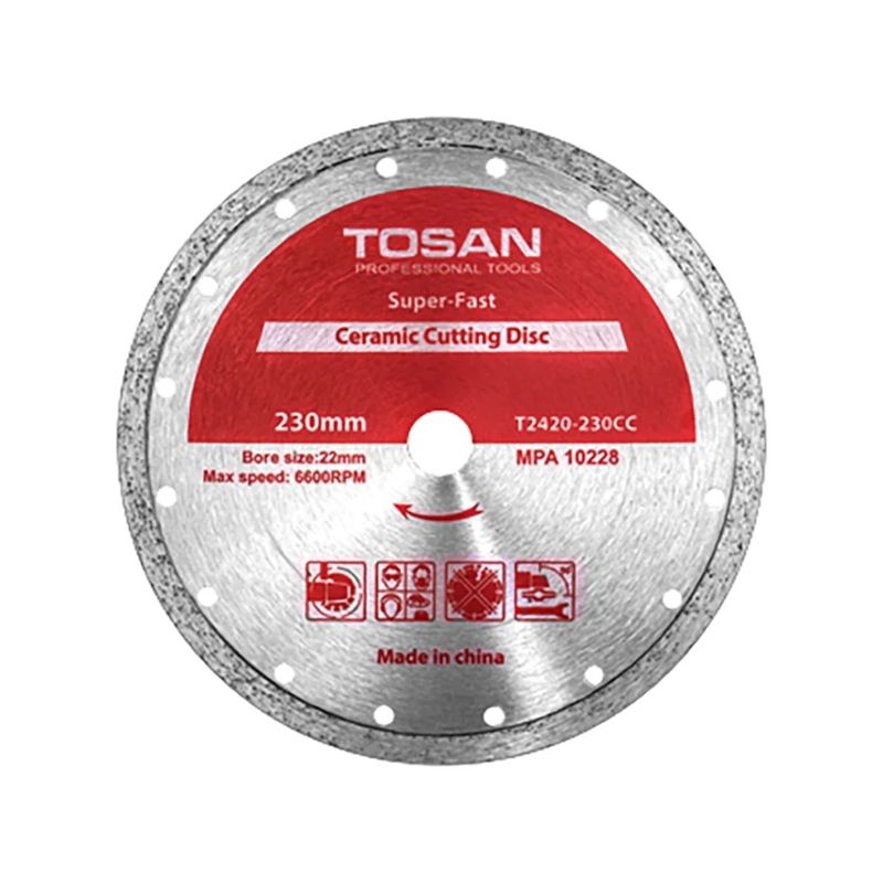 صفحه برش سرامیک توسن مدل t2420 230cc سایز 230 میلی‌متر
