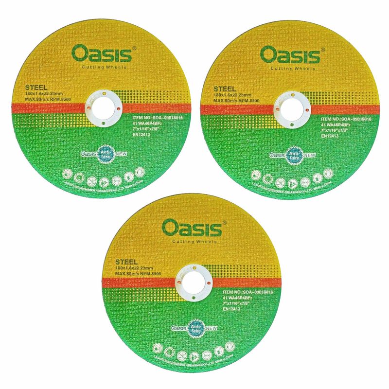 صفحه فرز استیل بر اوسیس مدل  180x1.6 بسته 3 عددی