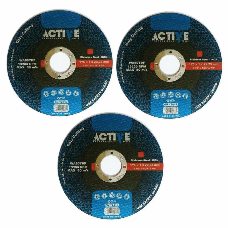 صفحه فرز استیل بر اکتیو مدل  115x1 بسته 3 عددی