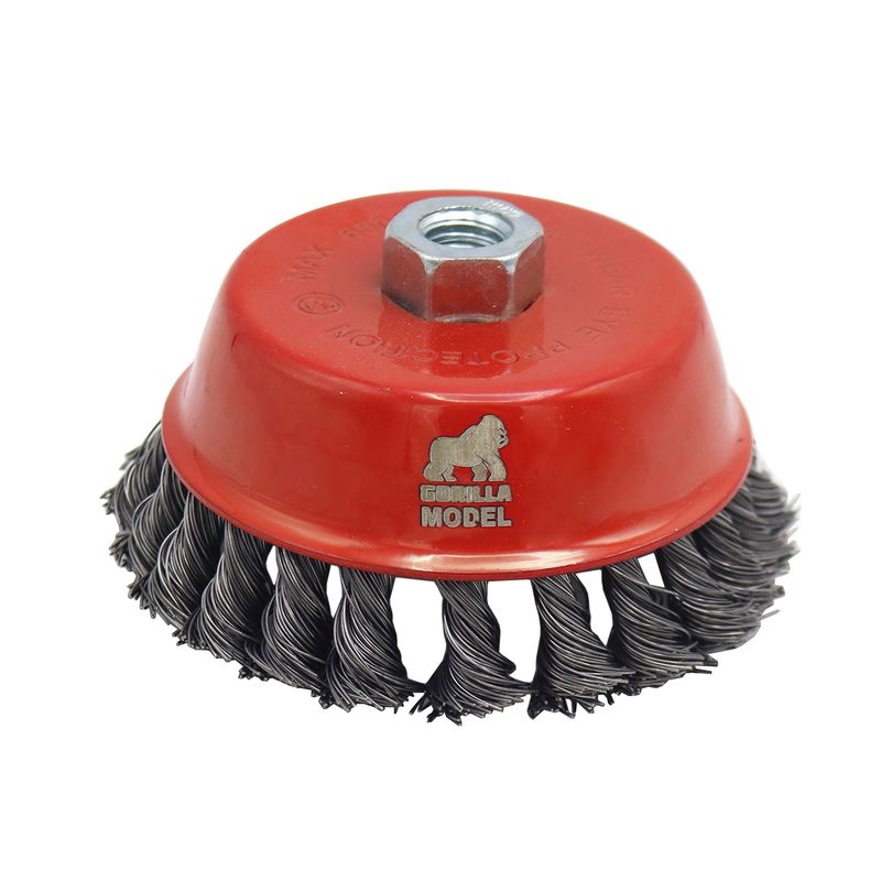 فرچه سیمی کاسه ای بافته مدل گوریلا کد yp bafteh 125mm