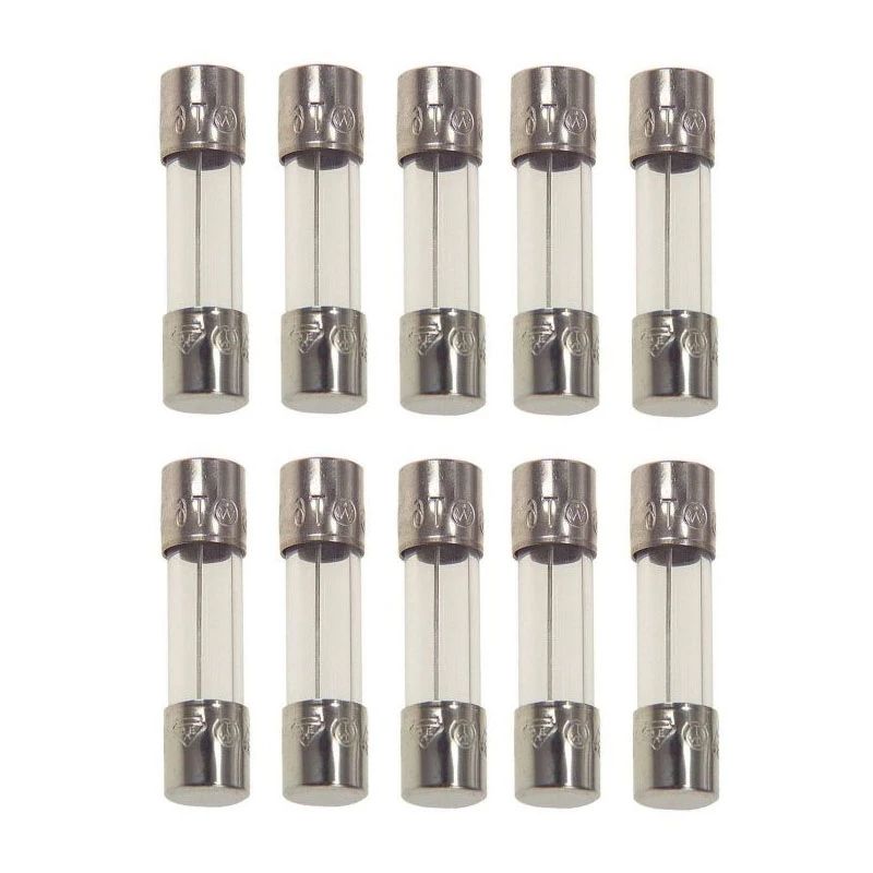 فیوز شیشه ای 1 آمپر مدل yadike0210fusess250v1a10mn10 بسته 10 عددی
