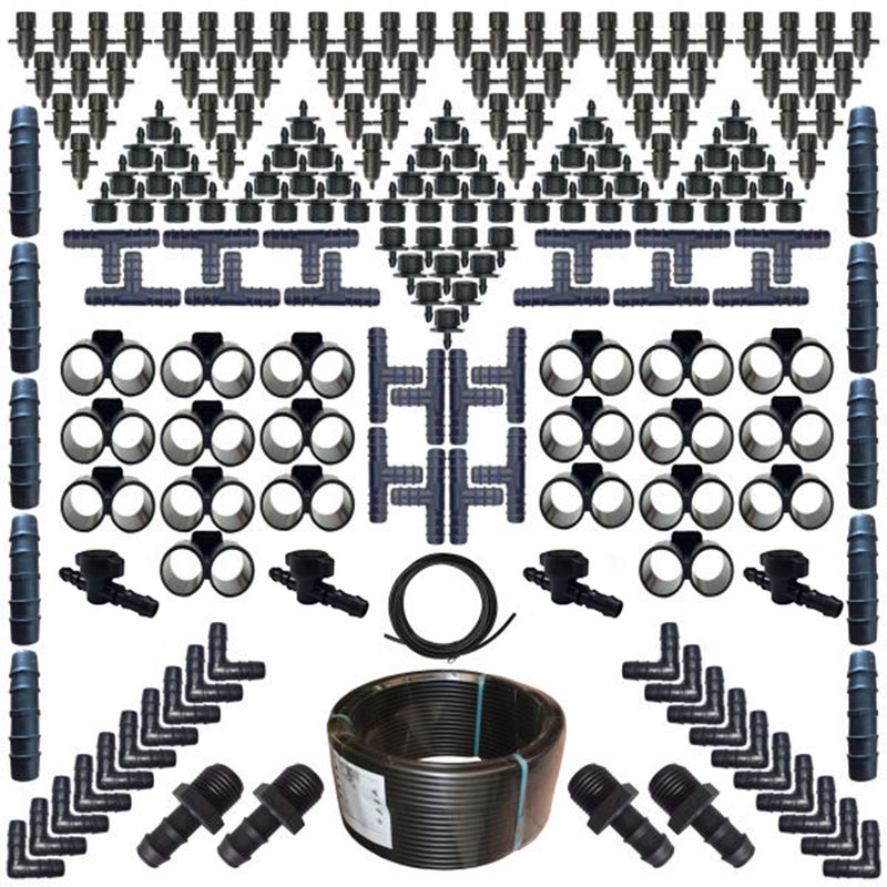 لوازم آبیاری قطره ای مدل x 200 مجموعه 200 عددی