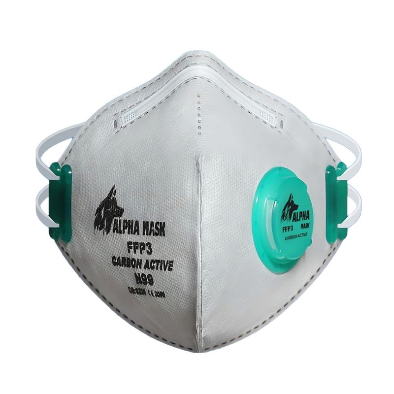 ماسک ایمنی آلفا ماسک مدل کربن اکتیو کد ffp3