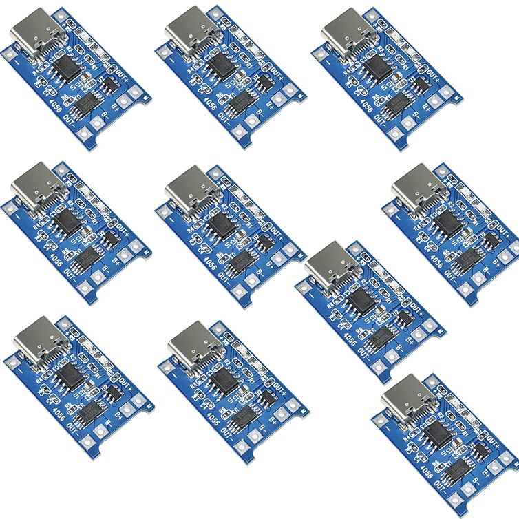 ماژول شارژ باتری لیتیومی مدل  tp 4056typec بسته 10 عددی