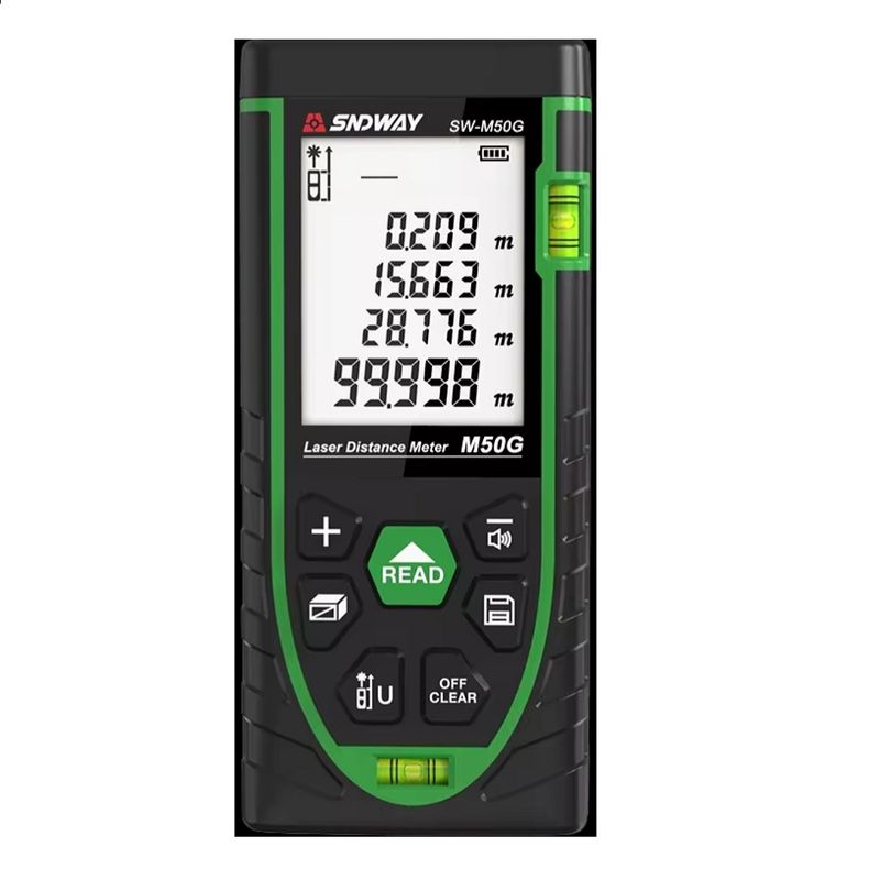 متر لیزری سندوی مدل sw m50g برد 50 متر