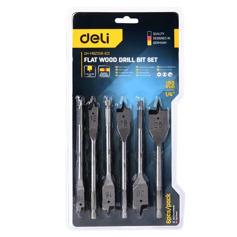 مته برگی دلی مدل dh mbz006 ed1 مجموعه 6 عددی