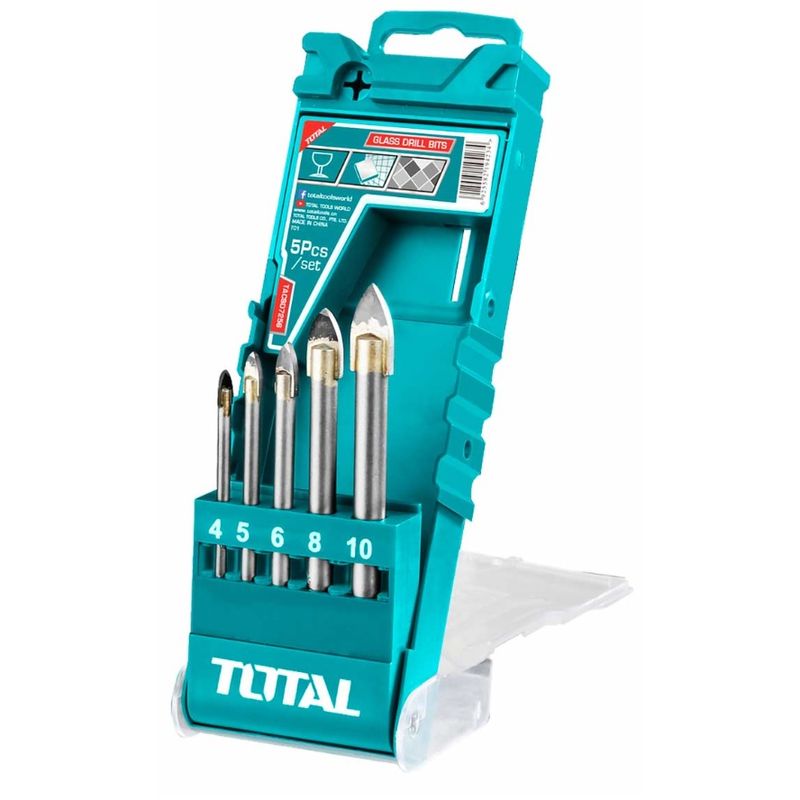 مته شیشه توتال مدل tacsd7256 مجموعه 5 عددی