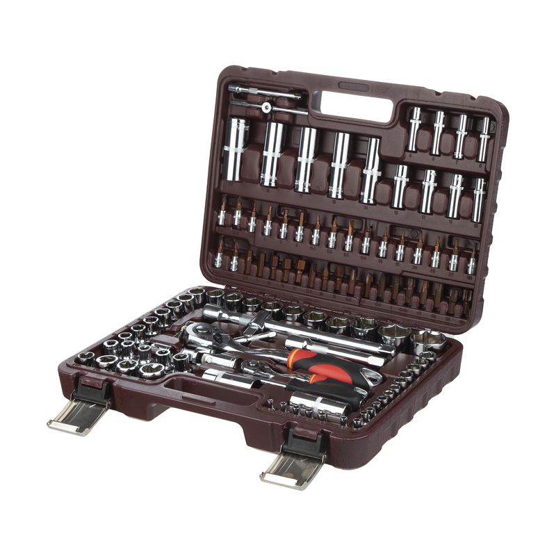 مجموعه 108 عددی آچار و سری بکس و پیچ گوشتی اسرانوی مدل a1 dx108 mr1