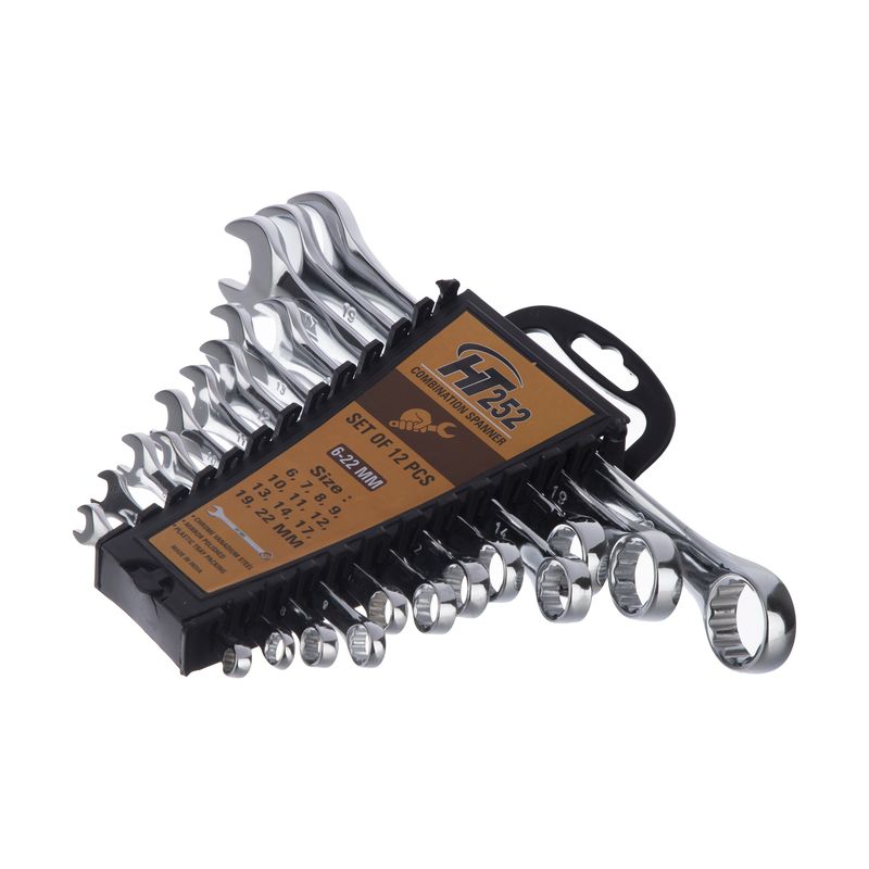 مجموعه 12 عددی آچار یکسر تخت یکسر رینگی اچ تی مدل ht 250