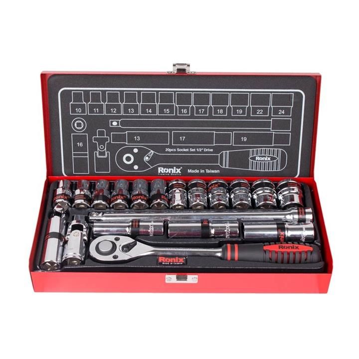 مجموعه 20 عددی آچار و سری بکس رونیکس مدل rx 2620