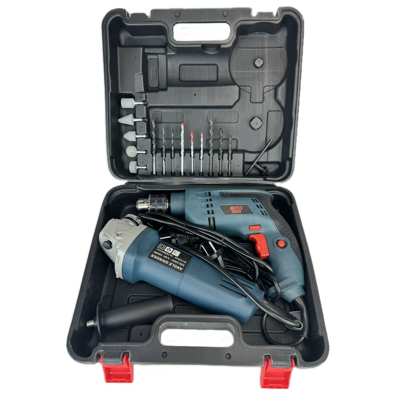 مجموعه 20 عددی دریل چکشی و مینی فرز باس مدل b kit2