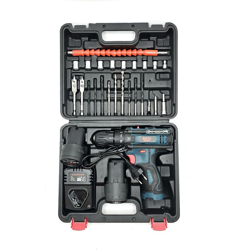 مجموعه 26 عددی دریل پیچ گوشتی شارژی صنعتی باس مدل bs1218v
