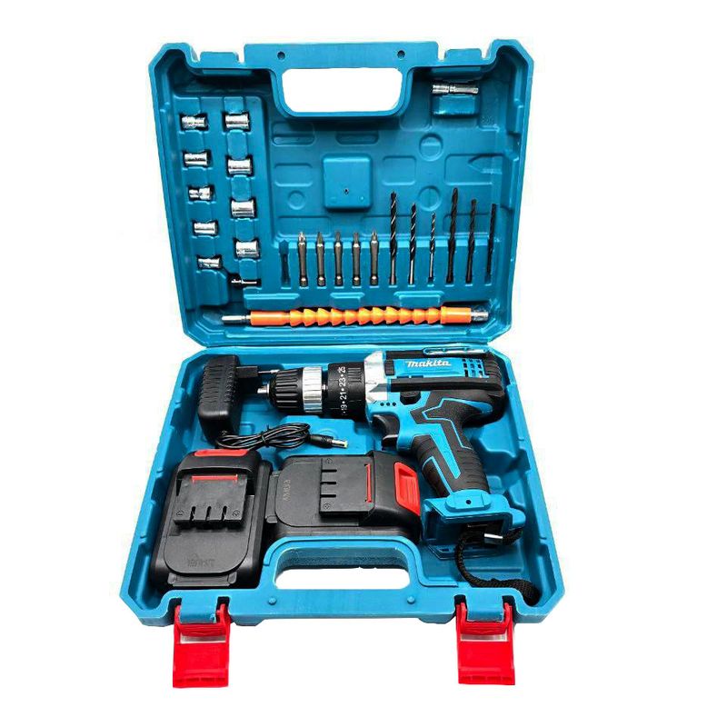 مجموعه 26 عددی دریل چکشی سه نظام 10 میلیمتری 118 ولت ماکیتا مدلmak 118v