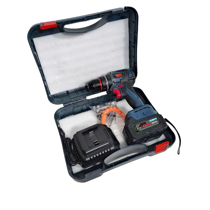 مجموعه 28 عددی دریل چکشی شارژی باس مدل brushless 88volt signle