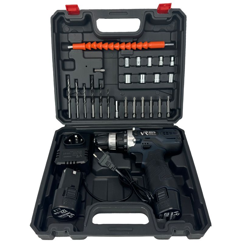 مجموعه 28‌ عددی دریل پیچ گوشتی شارژی ویوارکس مدل vr12v 2a