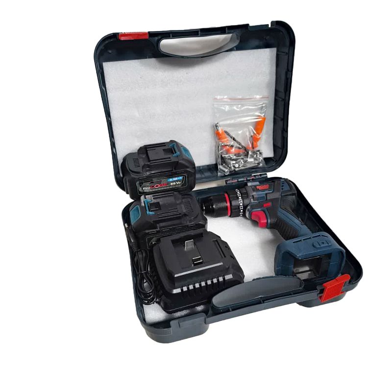 مجموعه 29 عددی دریل چکشی شارژی باس مدل brushless 88volt dual