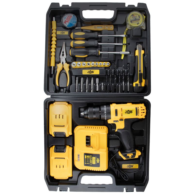 مجموعه 45 عددی دریل پیچ گوشتی شارژی چکشی 10 میلیمتری 288  ولت جاب مدل jb 288 eama pro
