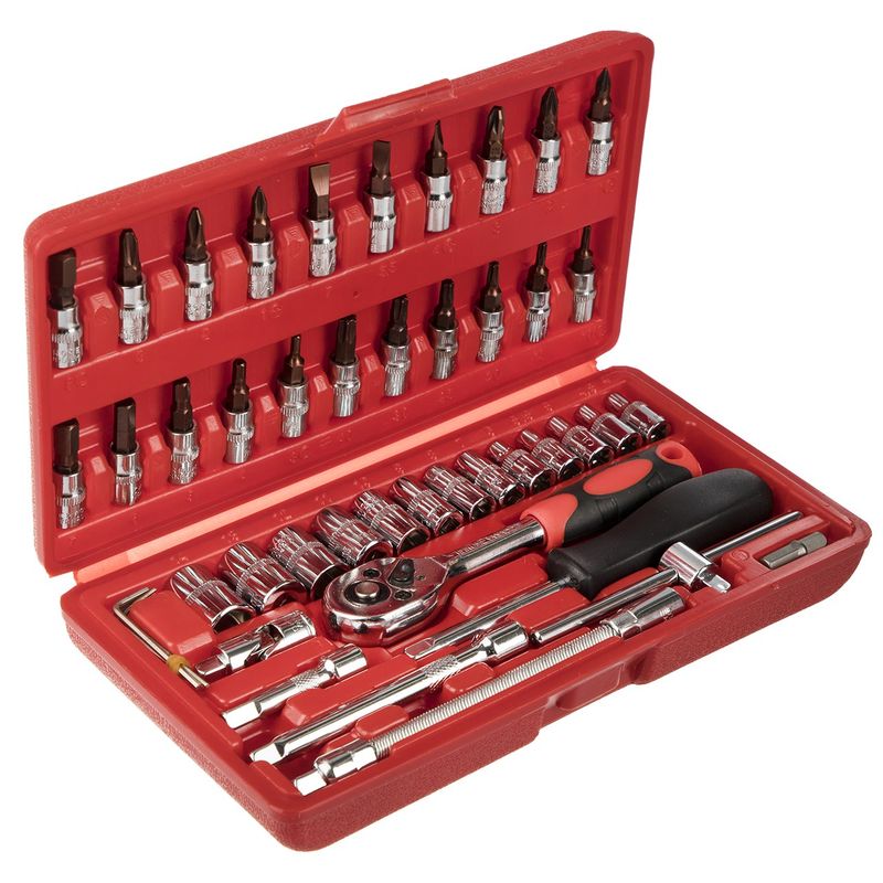 مجموعه 46 عددی آچار و سری بکس و پیچ گوشتی ساتاگود مدل g 10027