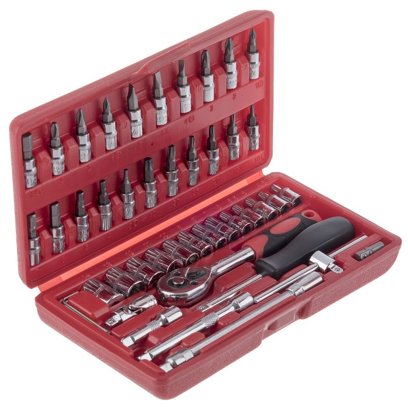 مجموعه 46 عددی آچار و سری بکس و پیچ گوشتی ساتاگود مدل g 10028
