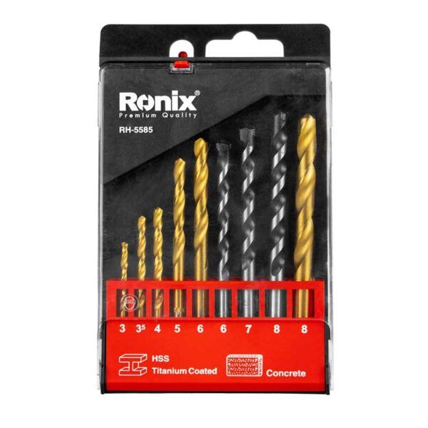 مجموعه 9 عددی مته رونیکس مدل ron 5585
