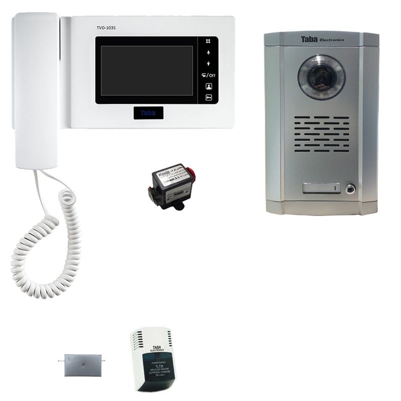 مجموعه دربازکن تصویری تابا مدل 1035 1860 به همراه محافظ ولتاژ مانیتور
