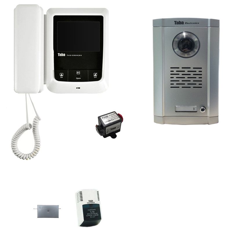 مجموعه دربازکن تصویری تابا مدل 1090 1860 به همراه محافظ ولتاژ مانیتور
