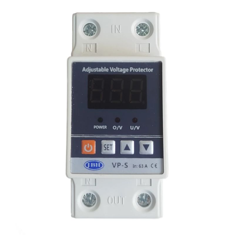 محافظ ولتاژ تک فاز دیجیتال جی بی اچ کد jbh_vp s_1ph_63a