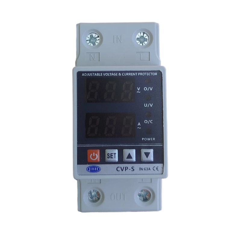 محافظ ولتاژ و جریان تکفاز دیجیتال 63 آمپر جی بی اچ کد jbh_cvp s_1ph_63a بسته پنج عددی