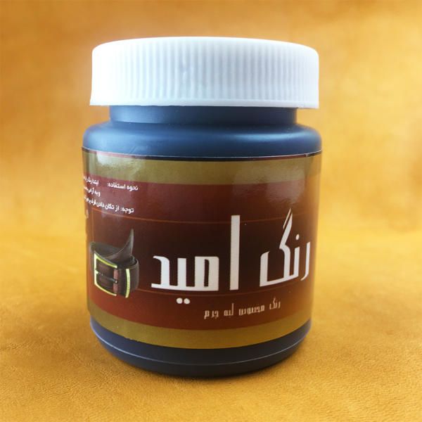 محلول رنگ آبی لبه چرم امید مدل o bl100 وزن 100 گرم