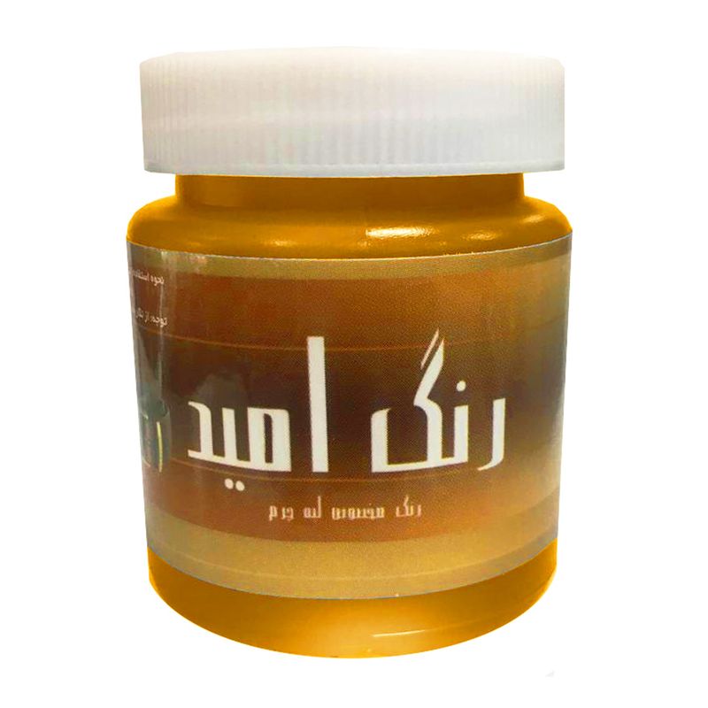 محلول رنگ عسلی لبه چرم امید مدل r حجم 100 میلی لیتر