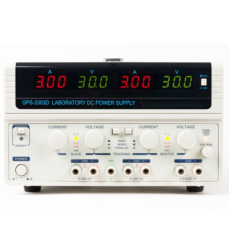 منبع تغذیه جی پی اس لیمیتد مدل gps 3303d سه کانال 30ولت 3 آمپر تراکینگ