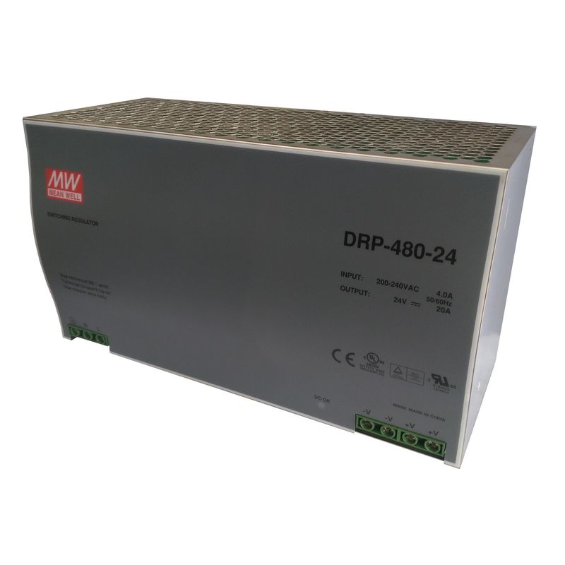 منبع تغذیه سوئیچینگ اتوماسیون صنعتی مینول مدل drp 480 24