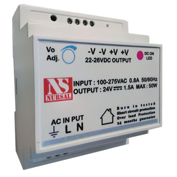 منبع تغذیه سوییچینگ صنعتی نورسال مدل ns24v1.5adin