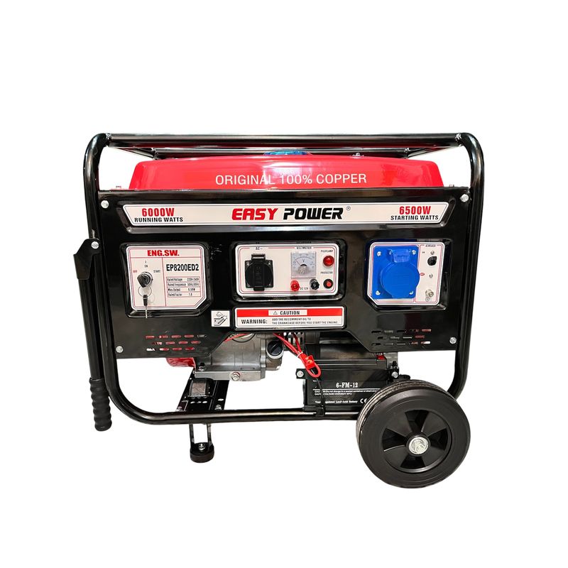موتور برق بنزینی 15 اسب بخار ایزی پاور مدل ep8200 de2 6kw